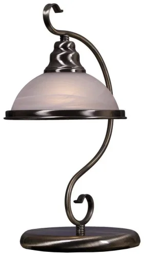 Настольная лампа 357-504-01 Velante белая 1 лампа, основание античное бронза металл в стиле классический 