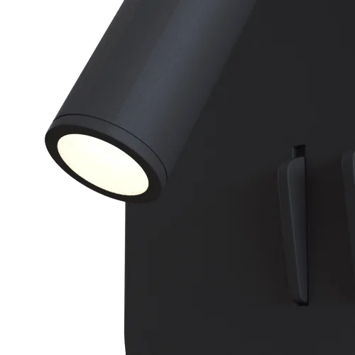 Бра с выключателем LED Los 176 C175-WL-01-6W-B Maytoni чёрный на 1 лампа, основание чёрное в стиле современный хай-тек  фото 3