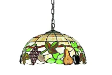 Люстра подвесная Alenquer OML-80303-03 Omnilux разноцветная на 3 лампы, основание античное бронза в стиле тиффани фрукты Люстра подвесная Alenquer OML-80303-03 Omnilux разноцветная на 3 лампы, основание античное бронза в стиле тиффани фрукты