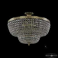 Люстра потолочная 19101/55IV G C1 Bohemia Ivele Crystal прозрачная на 8 ламп, основание золотое в стиле классический sp