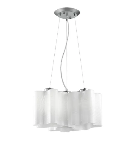 Люстра подвесная Onde SL117.503.03 ST-Luce белая на 3 лампы, основание серебряное в стиле современный  фото 2
