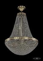 Люстра потолочная хрустальная 19321/H2/45IV G Bohemia Ivele Crystal прозрачная на 8 ламп, основание золотое в стиле классический sp