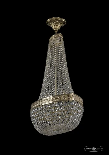 Люстра потолочная хрустальная 19283/H2/70IV G Bohemia Ivele Crystal прозрачная на 12 ламп, основание золотое в стиле классический sp фото 2