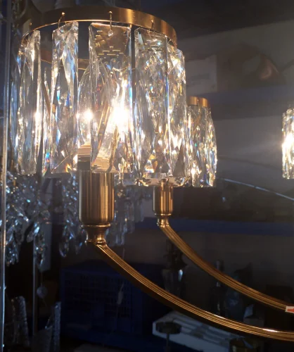 Люстра подвесная Илвита 624011306 MW-Light прозрачная на 6 ламп, основание бронзовое в стиле современный  фото 11