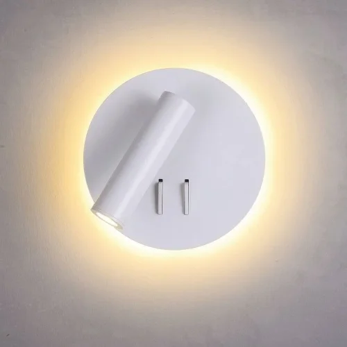 Бра с выключателем LED Smile LOFT2018-WH LOFT IT белый на 1 лампа, основание белое в стиле современный  фото 3