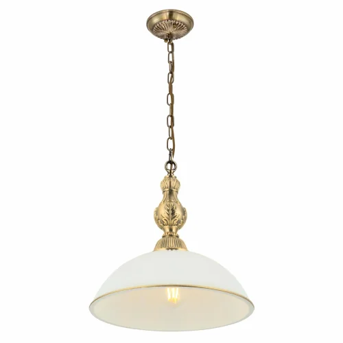 Светильник подвесной Адриана CL405213 Citilux белый 1 лампа, основание бронзовое в стиле классический 