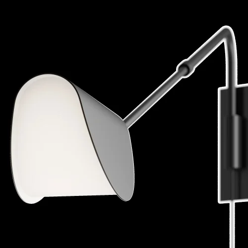 Бра с выключателем в розетку Mollis MOD126WL-01B1 Maytoni чёрный на 1 лампа, основание чёрное в стиле современный в розетку фото 3