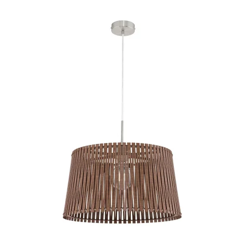 Светильник подвесной SENDERO 96199 Eglo коричневый 1 лампа, основание серое никель в стиле кантри 