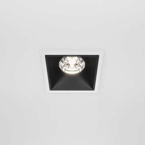 Светильник точечный Alfa LED DL043-01-15W4K-SQ-WB Maytoni белый чёрный 1 лампа, основание белое чёрное в стиле современный  фото 4