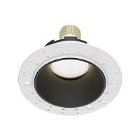 Светильник точечный Share DL051-U-2WB Maytoni белый чёрный 1 лампа, основание белое в стиле хай-тек современный для затирки
