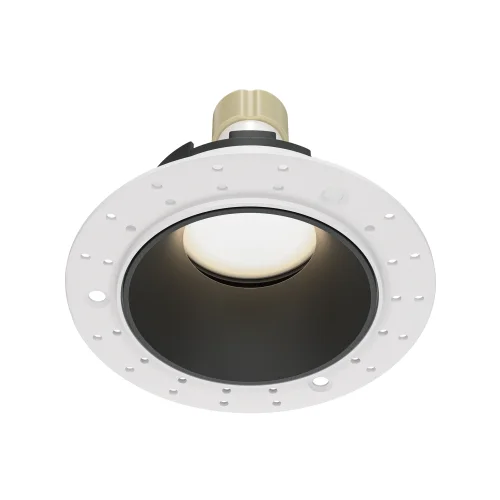 Светильник точечный Share DL051-U-2WB Maytoni белый чёрный 1 лампа, основание белое в стиле хай-тек современный для затирки