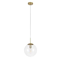 Светильник подвесной Volare A1925SP-1GO Arte Lamp прозрачный 1 лампа, основание золотое в стиле современный шар