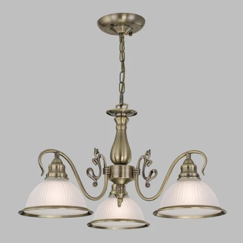 Люстра подвесная Идальго CL434131 Citilux белая на 3 лампы, основание бронзовое в стиле классический кантри  фото 3