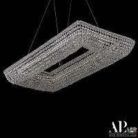 Люстра подвесная / потолочная LED Rimini S515.0.80.A.4000 Arte Perfetto Luce прозрачная на 1 лампа, основание никель в стиле классика 