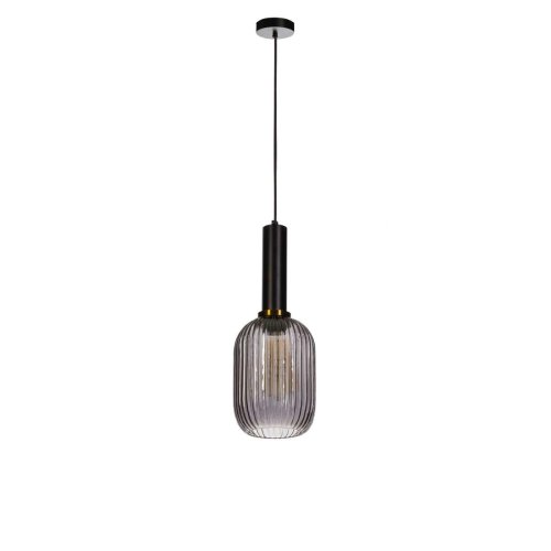Светильник подвесной Iris 2070-A+BL LOFT IT серый чёрный 1 лампа, основание чёрное в стиле лофт выдувное фото 2