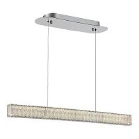Люстра подвесная LED Latozzo SL6008.133.01 ST-Luce хром на 1 лампу, основание хром в стиле современный линейный Люстра подвесная LED Latozzo SL6008.133.01 ST-Luce хром на 1 лампу, основание хром в стиле современный линейный