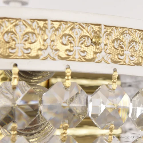 Люстра потолочная AL19111/35FL WMG Bohemia Ivele Crystal прозрачная на 4 лампы, основание белое патина золотое в стиле классический r фото 3