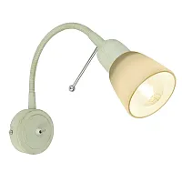 Бра c выключателем  LETTURA A7009AP-1WG Arte Lamp белый 1 лампа, основание золотое белое в стиле современный гибкая ножка