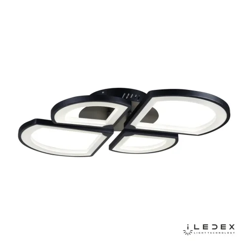 Люстра потолочная LED с пультом River X024-4 BK iLedex чёрная на 1 лампа, основание чёрное в стиле современный хай-тек с пультом фото 2