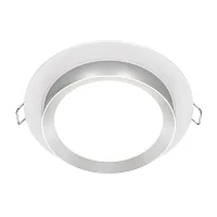 Светильник точечный Hoop DL086-GX53-RD-WS Maytoni белый серебряный 1 лампа, основание белое в стиле современный 
