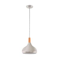 Светильник подвесной SABINAR 96985 Eglo коричневый 1 лампа, основание серебряное в стиле современный 