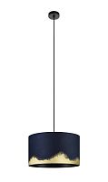 Светильник подвесной Casuarita 39973 Eglo синий золотой 1 лампа, основание чёрное в стиле современный 