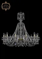 Люстра подвесная хрустальная 11.11.12.360.XL-90.Gd.Sp Bohemia Art Classic прозрачная на 12 ламп, основание золотое в стиле классический Люстра подвесная хрустальная 11.11.12.360.XL-90.Gd.Sp Bohemia Art Classic прозрачная на 12 ламп, основание золотое в стиле классический