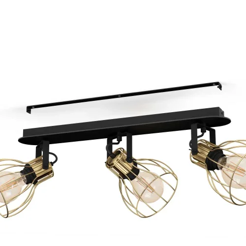 Спот с 3 лампами Sambatello 900384 Eglo матовый латунь E27 в стиле современный лофт  фото 3
