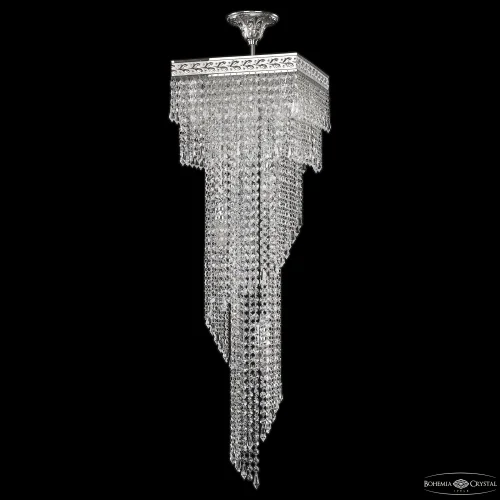Люстра каскадная хрустальная 83112/30IV-100 Ni Bohemia Ivele Crystal прозрачная на 8 ламп, основание никель в стиле современный классический r фото 2