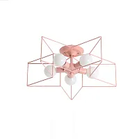 Люстра потолочная ASTERI Pink 178360-26 ImperiumLoft розовая на 5 ламп, основание розовое в стиле современный скандинавский 