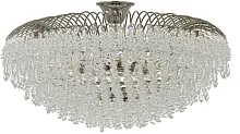 Люстра потолочная хрустальная Delia E 1.3.80.105 N Arti Lampadari прозрачная на 16 ламп, основание никель в стиле классика 