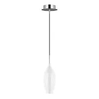 Светильник подвесной PENTOLA 803020 Lightstar белый 1 лампа, основание хром серое в стиле арт-деко 