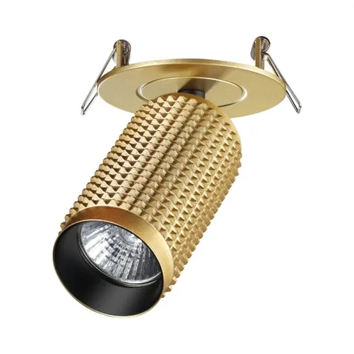 Светильник точечный Mais 370750 Novotech золотой 1 лампа, основание золотое в стиле современный хай-тек 
