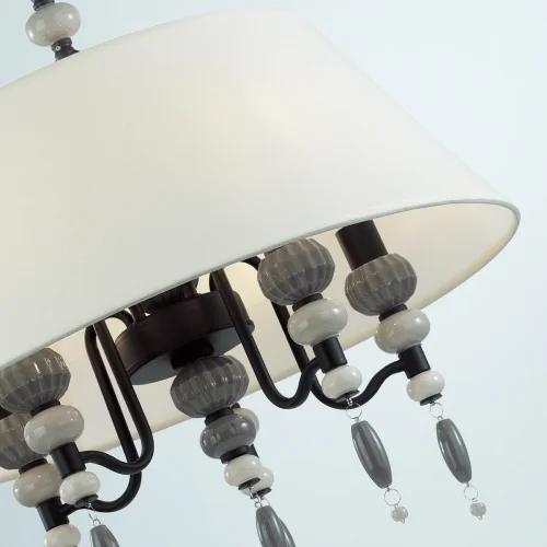 Люстра подвесная Sochi 4896/5A Odeon Light белая на 5 ламп, основание чёрное в стиле кантри  фото 6