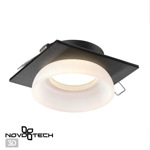 Светильник точечный Lirio 370723 Novotech чёрный белый 1 лампа, основание чёрное в стиле хай-тек современный  фото 4