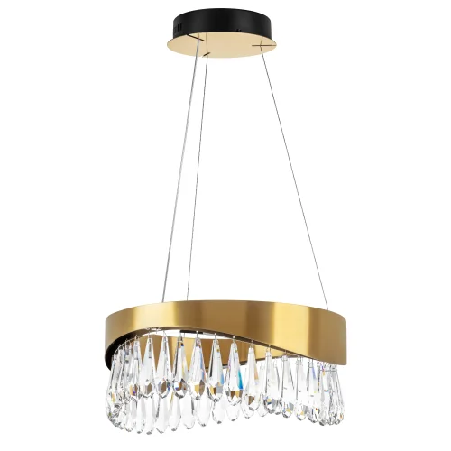 Светильник подвесной LED Helio 703143 Lightstar прозрачный 1 лампа, основание золотое в стиле современный арт-деко 
