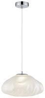 Светильник подвесной LED Isola WE219.02.123 Wertmark белый 1 лампа, основание хром в стиле модерн выдувное