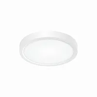 Светильник накладной LED Бейсик CL738120N Citilux белый 1 лампа, основание белое в стиле хай-тек современный круглый