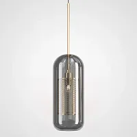 Светильник подвесной CATCH SMOKY D12 186740-23 ImperiumLoft серый 1 лампа, основание бронзовое в стиле современный минимализм 
