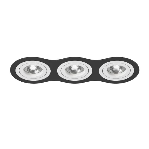 Светильник точечный Intero 16 Triple Round i637060606 Lightstar белый 3 лампы, основание чёрное в стиле хай-тек современный 