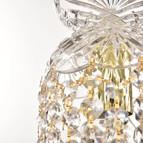 Светильник подвесной 14781P/16 G V0300 Bohemia Ivele Crystal прозрачный 1 лампа, основание золотое в стиле классический виноград фото 3