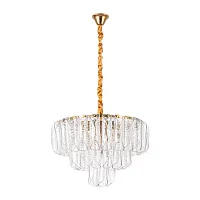 Люстра подвесная Evelyn A4073LM-12PB Arte Lamp прозрачная на 12 ламп, основание медь в стиле современный Люстра подвесная Evelyn A4073LM-12PB Arte Lamp прозрачная на 12 ламп, основание медь в стиле современный