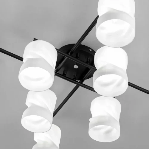 Люстра потолочная Нильс CL132185 Citilux белая на 8 ламп, основание чёрное в стиле современный  фото 5