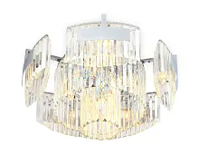 Люстра потолочная TR5092 Ambrella light прозрачная на 10 ламп, основание хром в стиле современный классический 