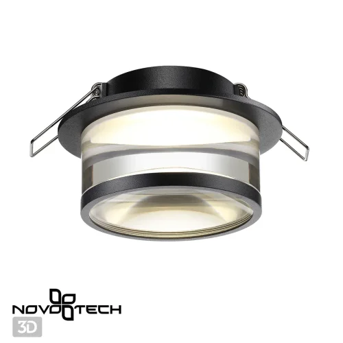 Светильник точечный Gem 370914 Novotech прозрачный 1 лампа, основание чёрное в стиле современный  фото 4