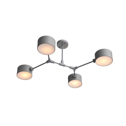 Люстра потолочная Gimento SLE183702-04 Evoluce серая на 4 лампы, основание серое в стиле современный  фото 3