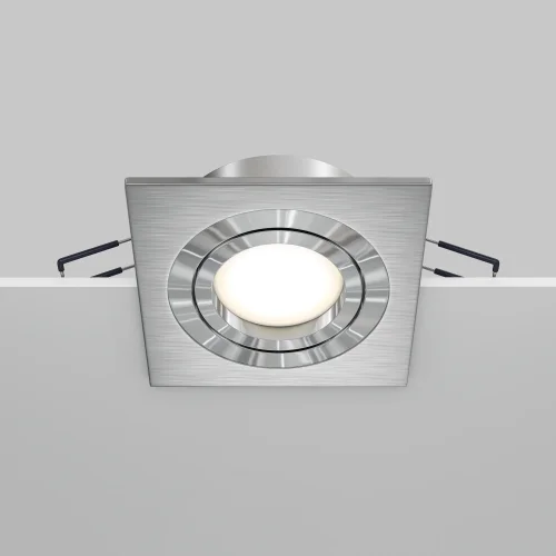 Светильник точечный Atom DL024-2-01S Maytoni серебряный 1 лампа, основание серебряное в стиле современный  фото 6