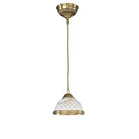 Светильник подвесной L 7002/16 Reccagni Angelo белый 1 лампа, основание античное бронза в стиле классический 