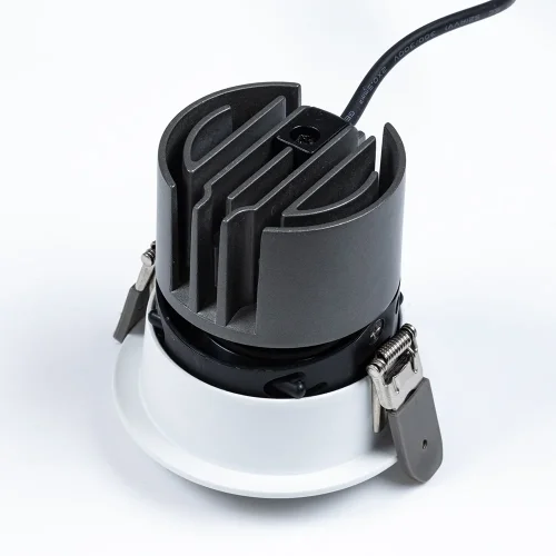 Светильник точечный LED Scroll A3312PL-1WH Arte Lamp белый чёрный 1 лампа, основание белое в стиле современный круглый фото 4