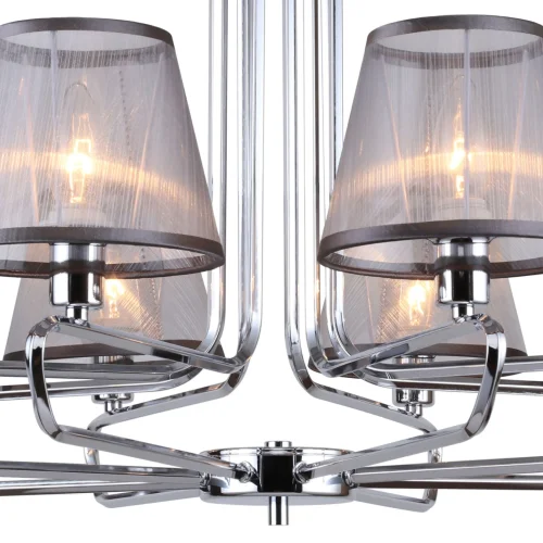 Люстра потолочная Cache 2343-8P F-promo серая на 8 ламп, основание хром в стиле современный классический  фото 6